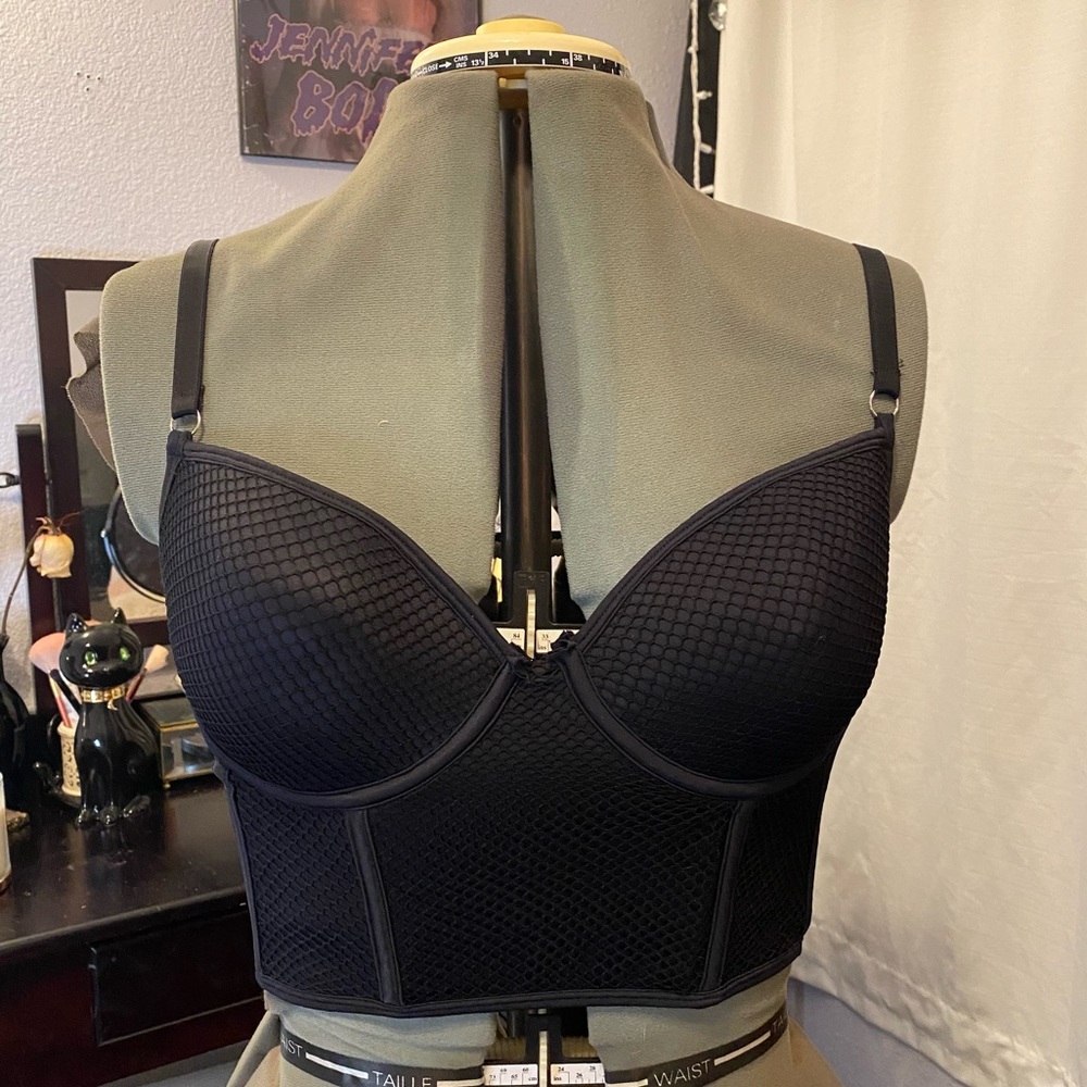 *SOLD* morbid threads fishnet bra top - Picture 1 of 6